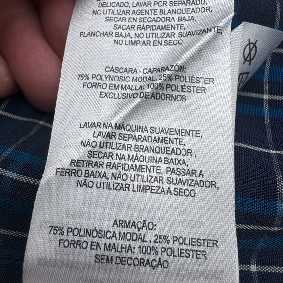 Columbia Navy/Black Checkered Omni Shade Outdoor Shirt, Size L‎ - Picture 8 of 14